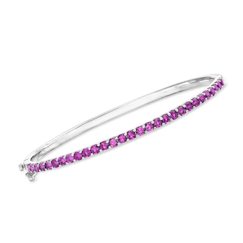 Celebrate With Sparkle – Jewelry Sale Now Live Ross-Simons Amethyst Bangle Bracelet in Sterling Silver