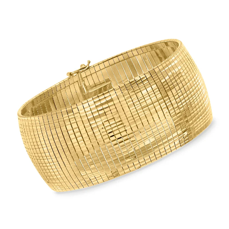 Jewelry Clearance Sale – Final Reductions Ross-Simons Italian 18kt Gold Over Sterling Diamond-Cut and Polished Omega Bracelet