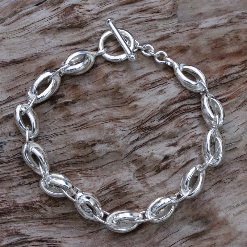 Seasonal Jewelry Clearance – Best Styles At The Lowest Prices Shining Novas Sterling Silver Men's Link Bracelet from Indonesia