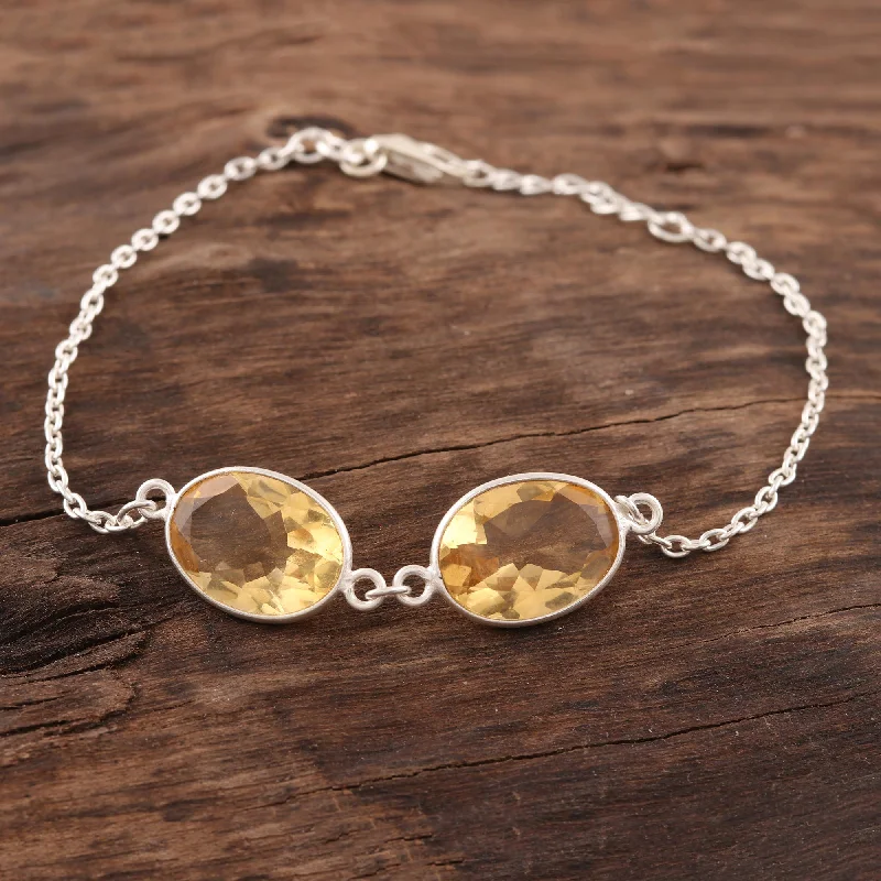 Flash Jewelry Sale – Get Stunning Pieces At Low Prices Sunny Glisten 12-Carat Citrine Pendant Bracelet from India