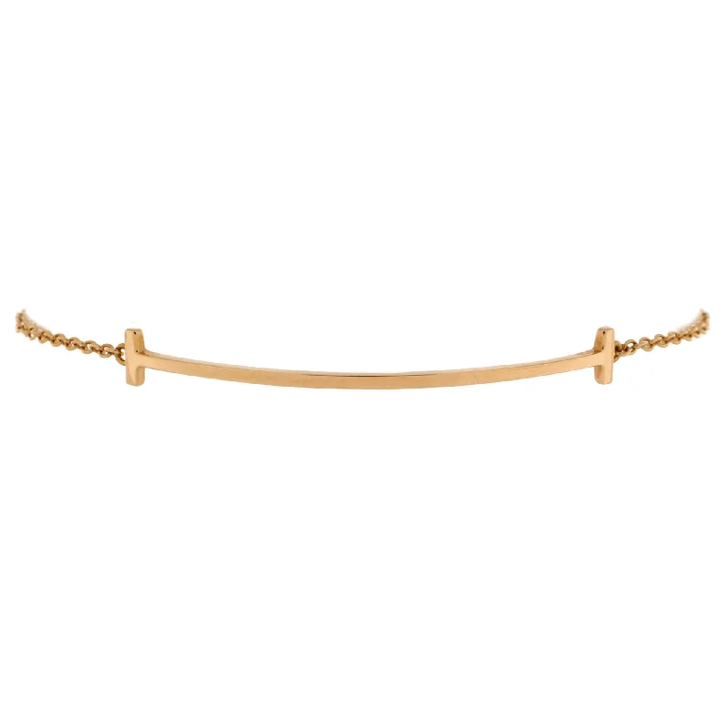Sparkle For Less – Shop Our Limited-Time Jewelry Deals T Smile Chain Bracelet 18K Rose Gold Medium