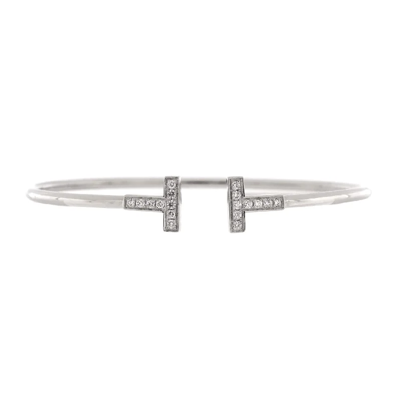 The Biggest Jewelry Sale Of The Year Is Here T Wire Bracelet 18K White Gold with Diamonds