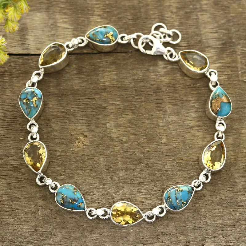 Don't Miss Out On Bestselling Jewelry At Special Prices Tears of India Citrine Link Bracelet from India