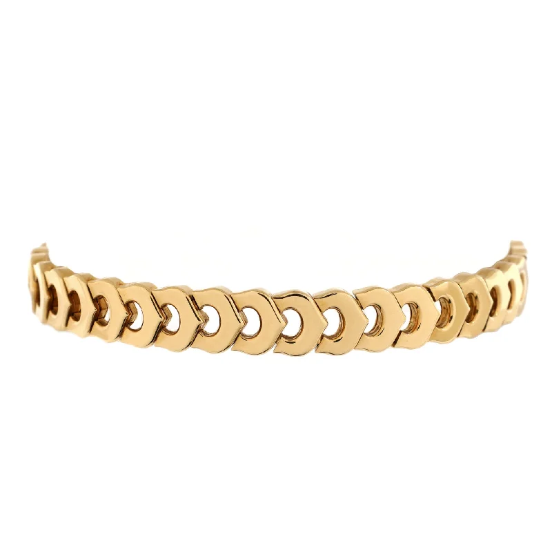 Special Deals On Handcrafted And Designer Jewelry Vintage C de Cartier Link Bracelet 18K Yellow Gold