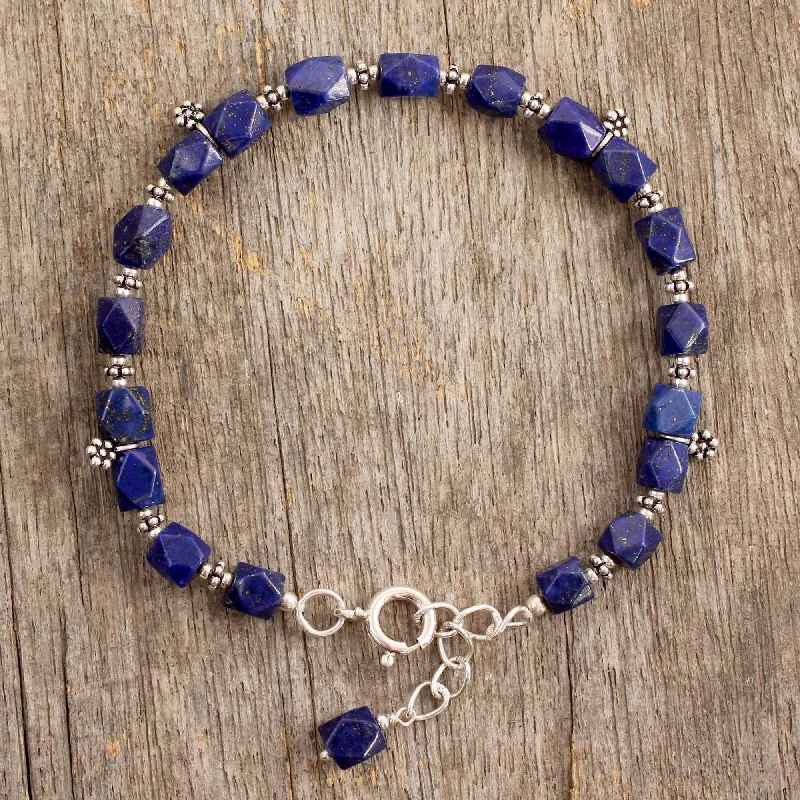 Holiday Jewelry Sale – Perfect Gifts At The Best Prices Blossoming Ecstacy Lapis Lazuli & Silver Beaded Bracelet