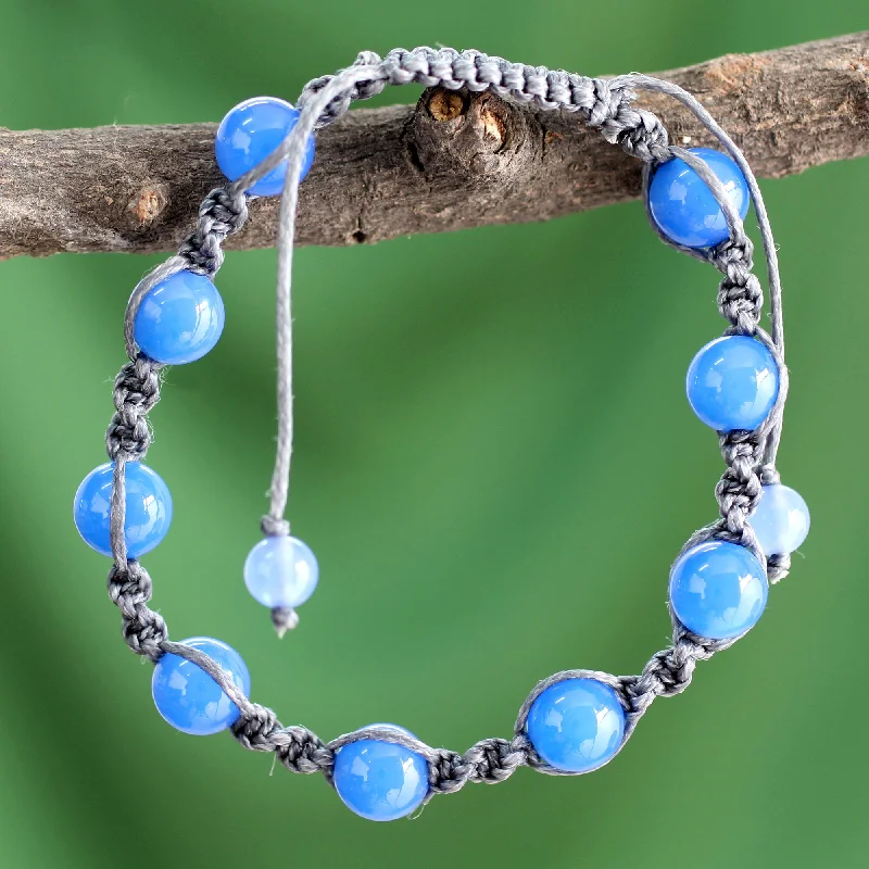Personalized Engraved Jewelry For Meaningful Gifts In Harmony Chalcedony Beaded Bracelet