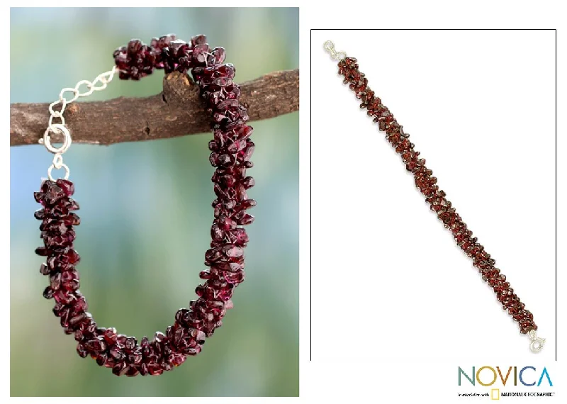 Discounted Luxury Jewelry – Shine Without The Splurge Love's Fortunes Garnet Beaded Bracelet