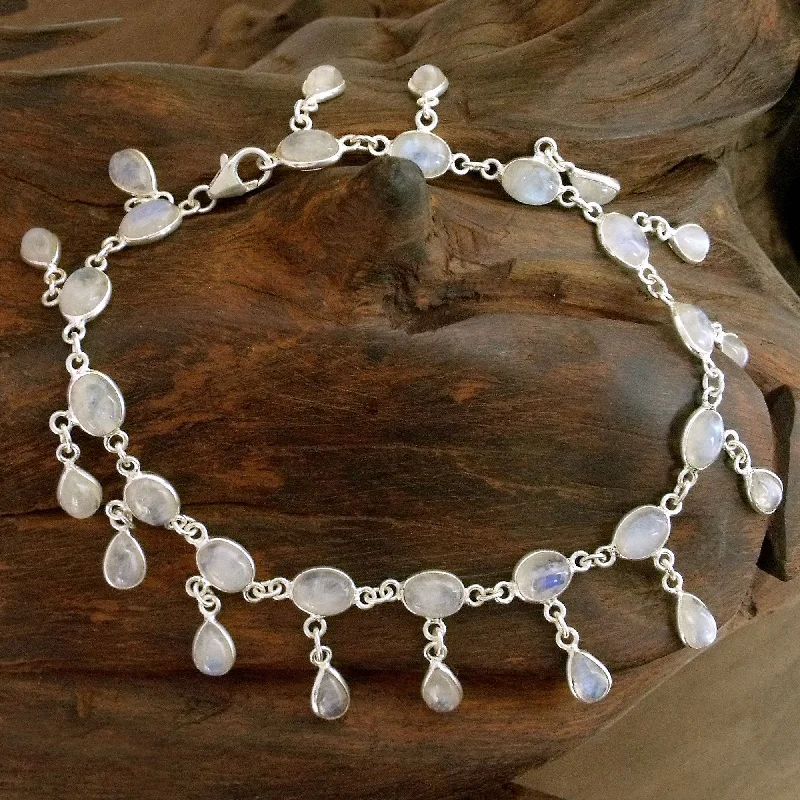 Unmissable Discounts On Timeless Jewelry Pieces Moon Dancer Rainbow Moonstone Link Anklet