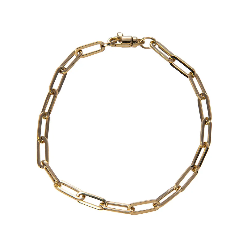Huge Savings On Timeless Jewelry Collections 14K Yellow Gold Paperclip Link Bracelet