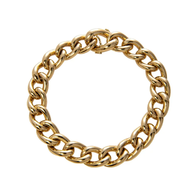 Shop Dazzling Jewelry With Special Promotional Discounts 18K Yellow Gold Polished Oval Link Bracelet