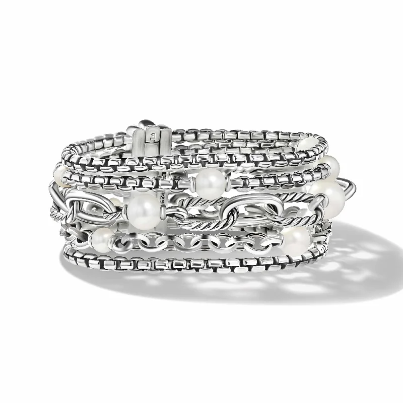 Flash Sale On Exquisite Jewelry – Don't Miss Out DY Madison Pearl Multi Row Chain Bracelet in Sterling Silver