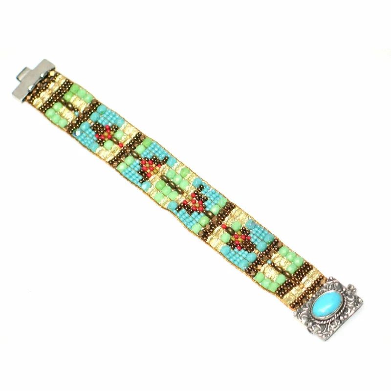 Huge Savings On Timeless Jewelry Collections Chili Rose Green & Aqua Blue Lydia  Bracelet