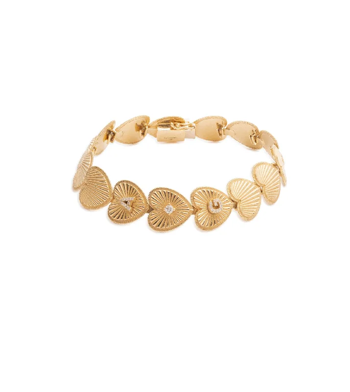 Delicate Crystal Jewelry For Sophisticated Charm True Love : Custom Heart Token Bracelet