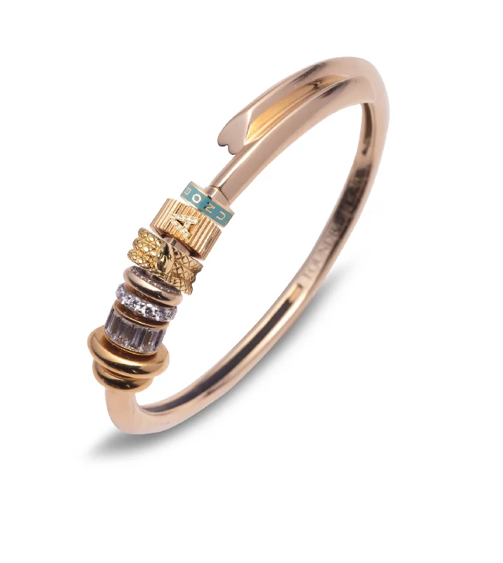 Buy More, Save More On Stunning Jewelry Designs Reverie : Heart Beat Story - Strong Heart Bangle