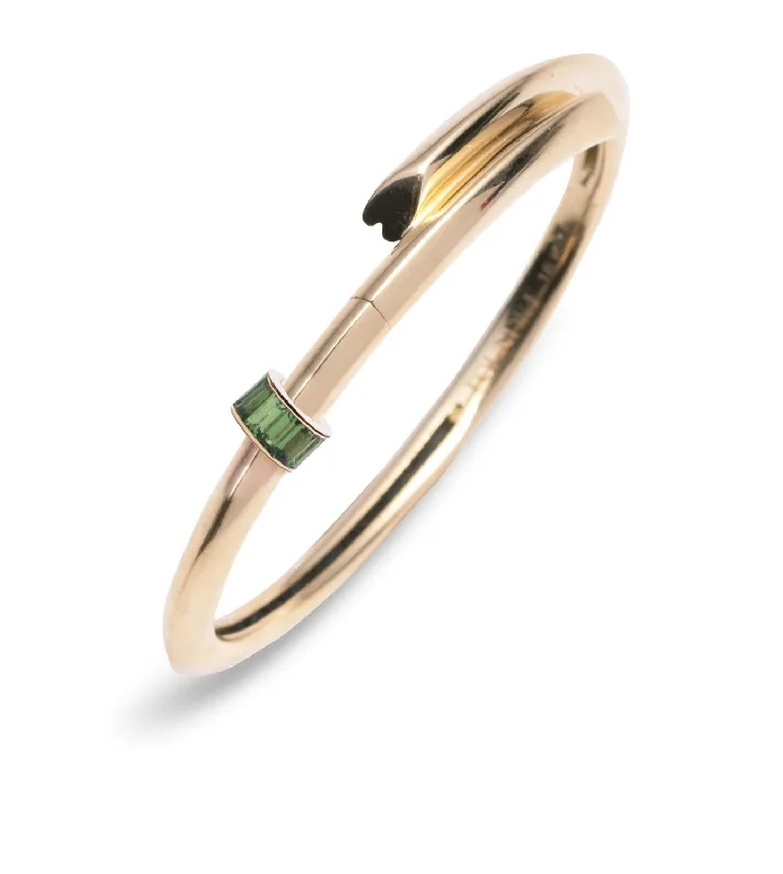 Bestselling Jewelry Now On Sale – Elevate Your Look Baguette Tsavorite - Love : Heart Beat Strong Heart Bangle