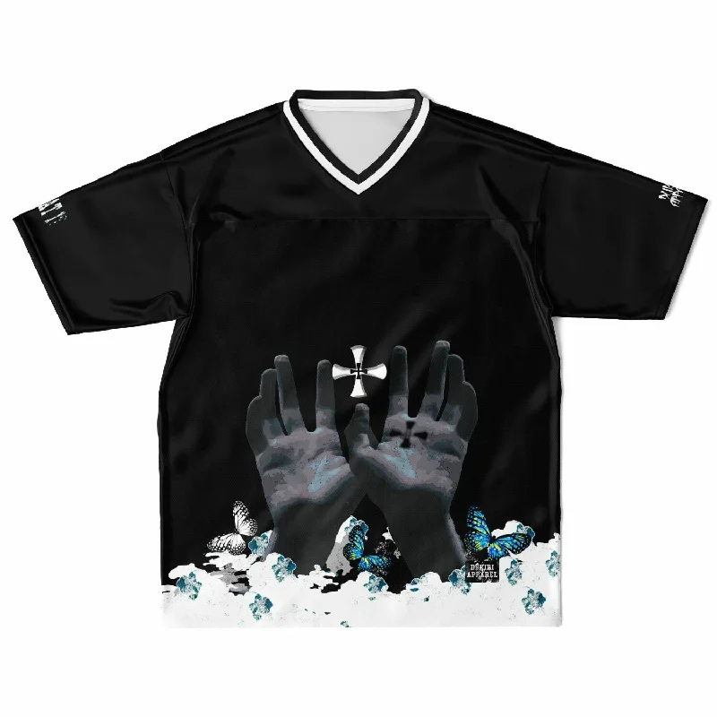 09 Crusader Black Football Jersey Navy Blue Jersey Tee