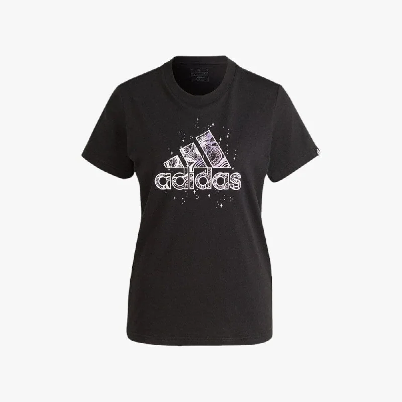 adidas Womens Myst Fill Short Sleeve Tee Black Satin Blend Silk Blend Wool Blend