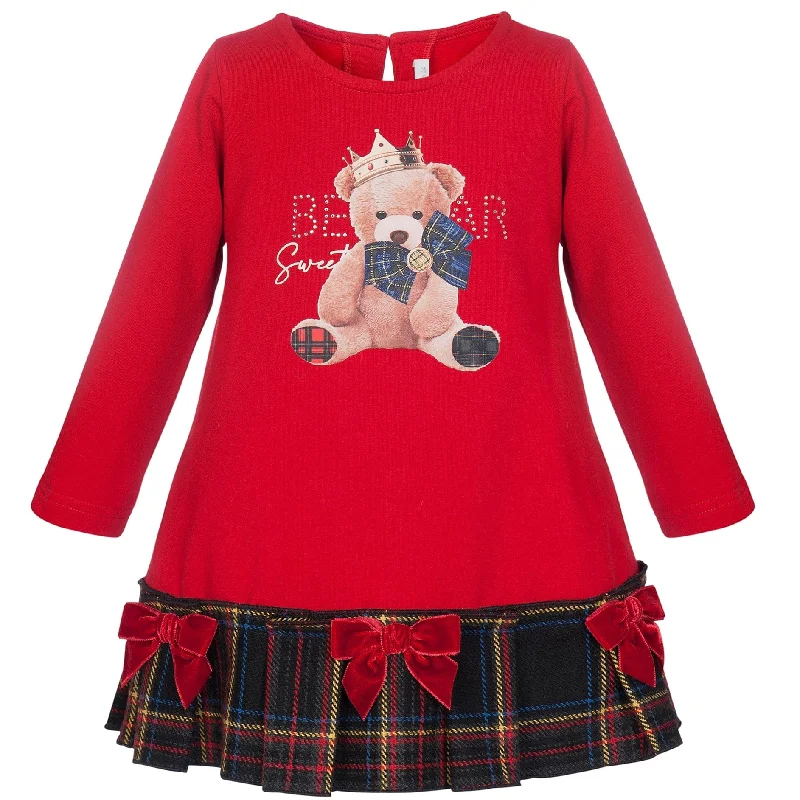 BALLOON CHIC - Jersey Teddy Bear - Red Bright Color Jersey Top