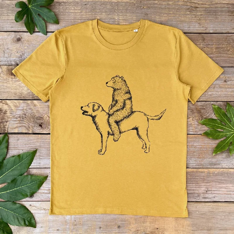 Bear and Dog T-Shirt Fleece Nylon Spandex