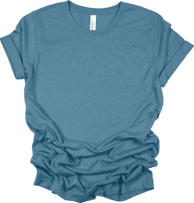 Bella Canva Heather Deep Teal Jersey Shirt 3001CVC SKU#BCHDT3001CVC Elegant Jersey Shirt