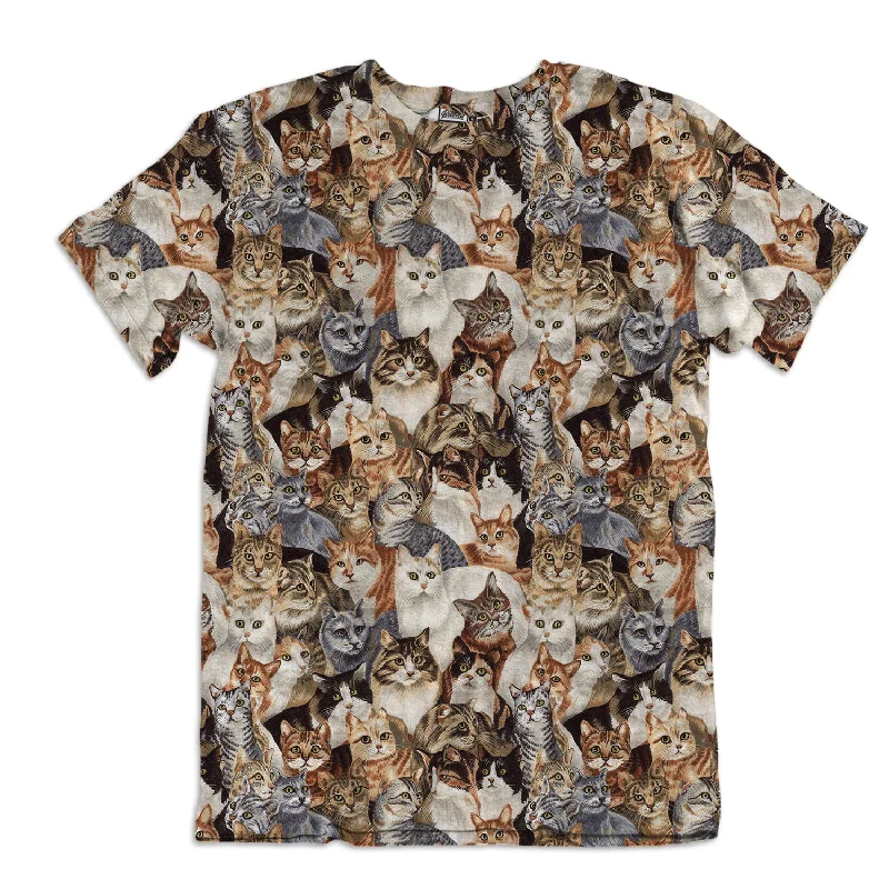 Cats Unisex Tee Chenille Brocade Lace