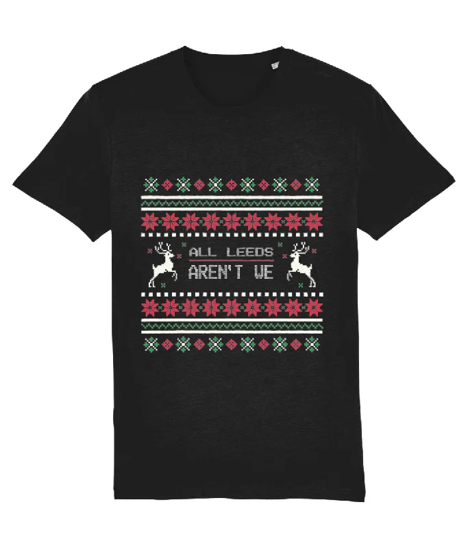 Christmas T-shirt Red and White Women Graphic T-Shirt Round Neck Polyester