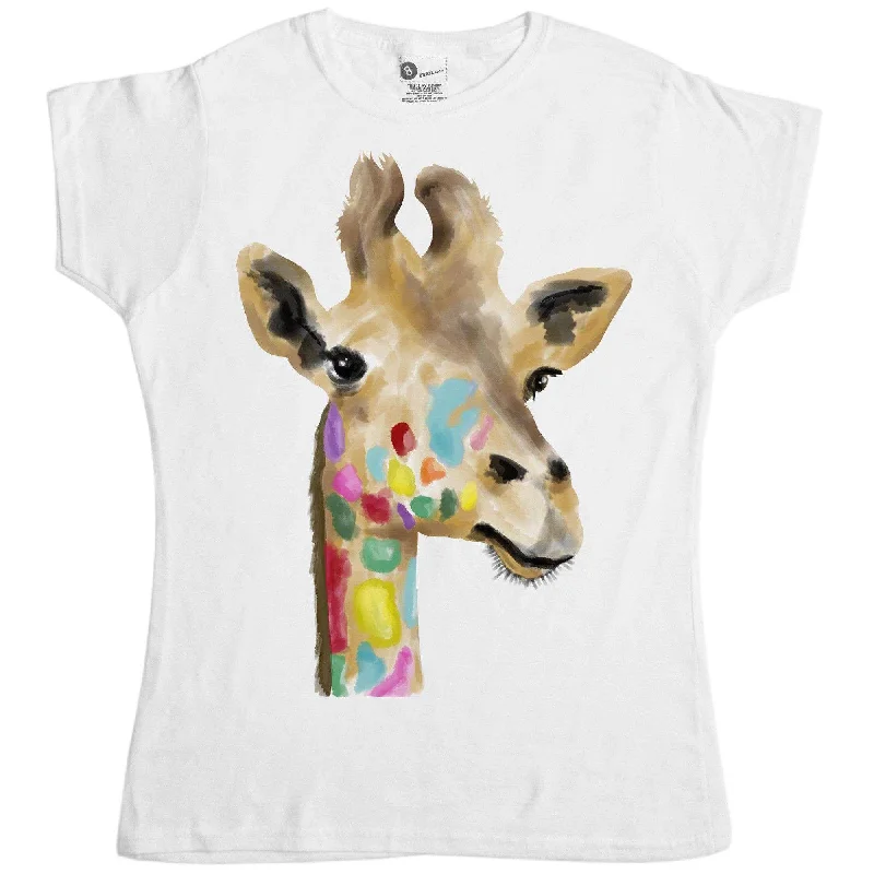 Giraffe Spots Giraffe Spots Womens Style T-Shirt Solid Print Embellished