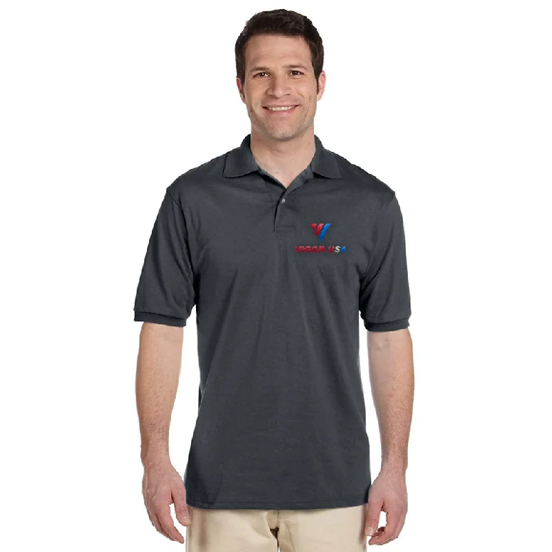 Jerzees 5.6oz, 50/50 Jersey Polo with SpotShield Casual Weekend Jersey Tee