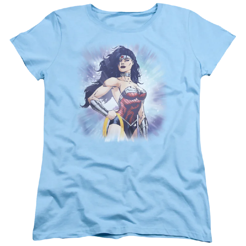 Justice League Warrior Women's T-Shirt Solid Print Embellished