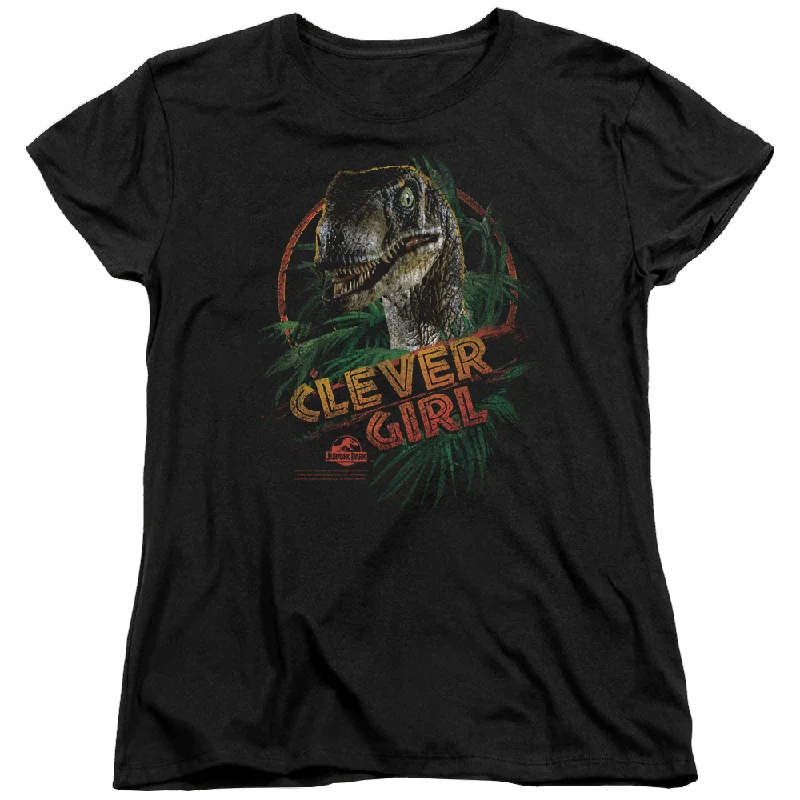 Jurassic Park Clever Girl Women's T-Shirt Hooded Caped Shawl Collar