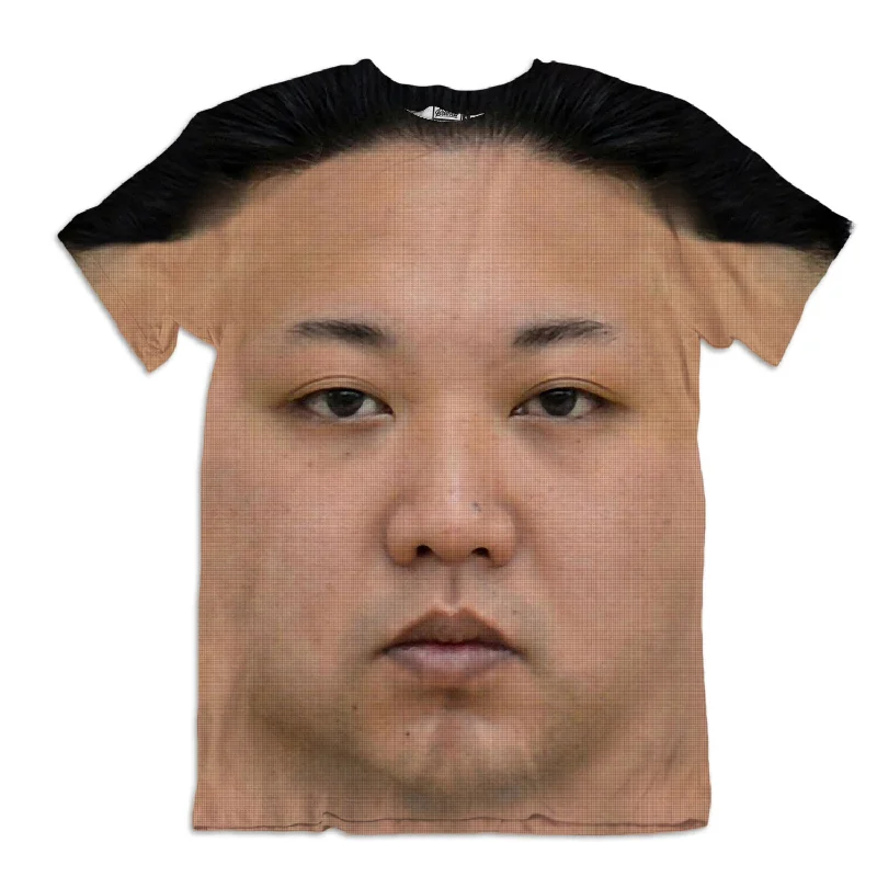 Kim Jong Un Unisex Tee Notch Collar Peter Pan Collar Cowl Neck