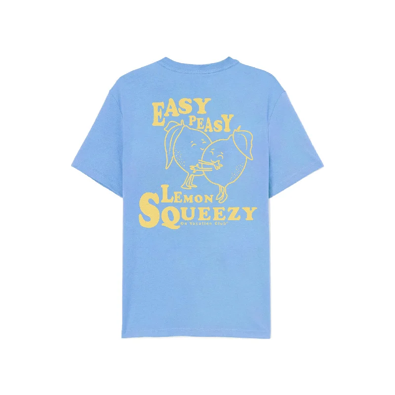 Lemon Squeezy T-Shirt - Light Blue Front Pockets Side Pockets Patch Pockets