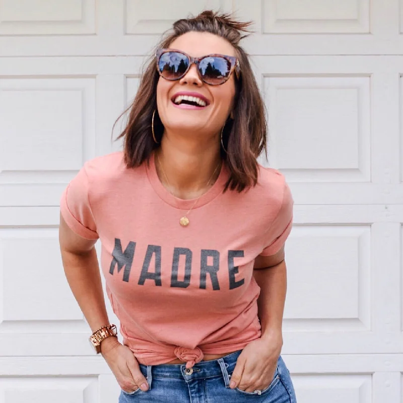 Madre Tee • Spring Coral Cashmere Blend Cotton Blend Poly Blend