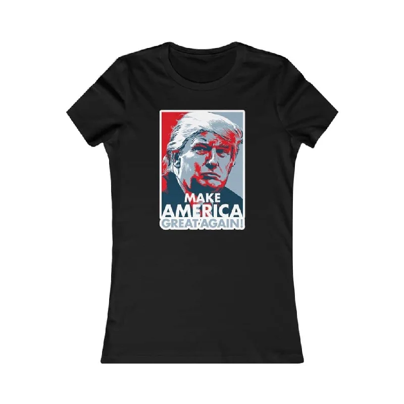 Make America Great Again Trump Iconic Ladies' T-Shirt Sequined Glittery Shiny