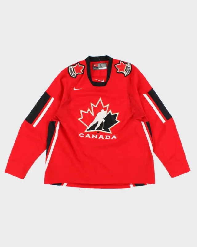 Mens Red Nike x Canada Sports Jersey - L One Shoulder Jersey Shirt