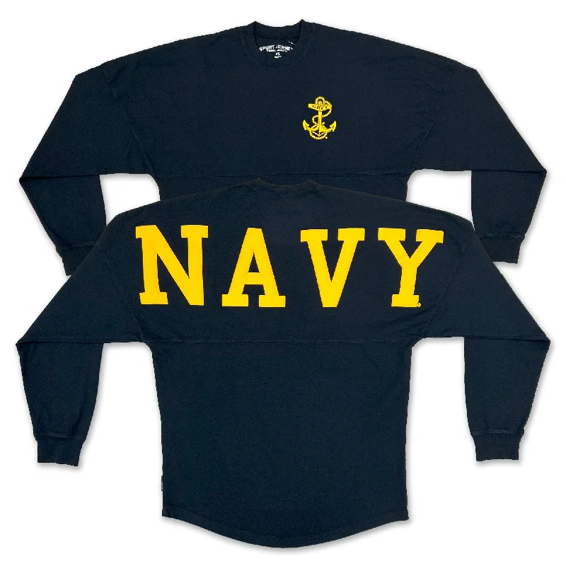 Navy Anchor Original Crew Neck Spirit Jersey (Navy) Maximalist Jersey Tee