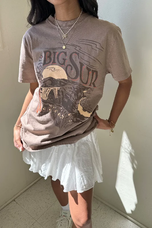 Big Sur Boyfriend Fit Graphic Tee Ribbed Striped Patterned