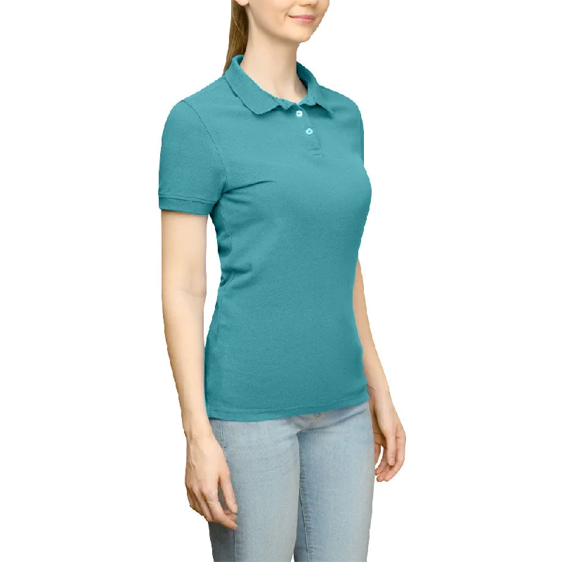 Solid Jersey Short Sleeve Polo Shirt Bright Color Jersey Top