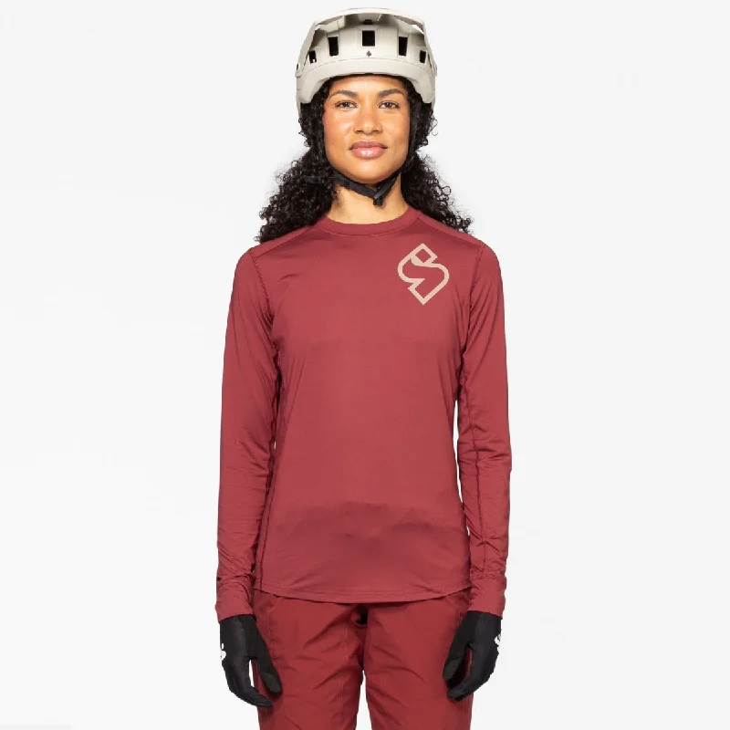 Sweet Protection - Women's Hunter LS Jersey - Dark Red Trendy Jersey Shirt