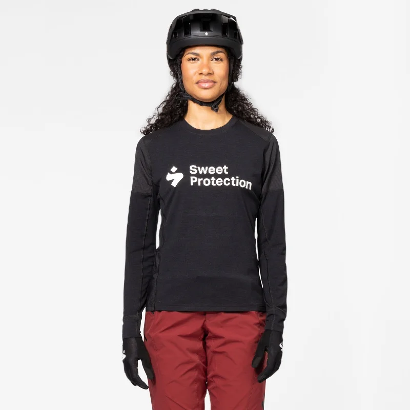 Sweet Protection - Women's Hunter Merino Hybrid LS Jersey - Black Holiday Jersey Tee