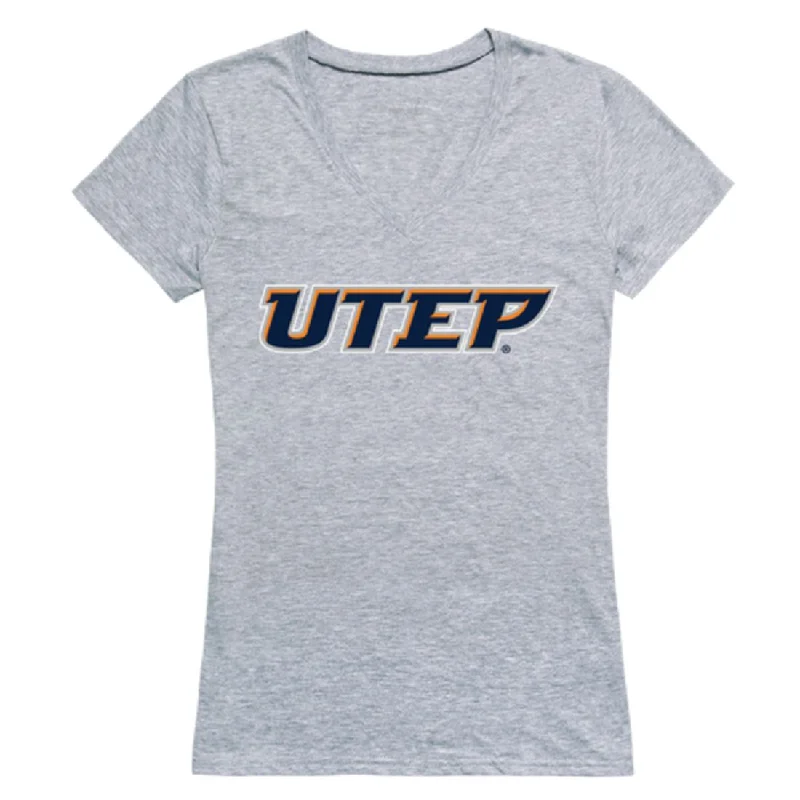 Texas at El Paso Miners Womens Seal T-Shirt Chenille Blend Fleece Blend Nylon Blend