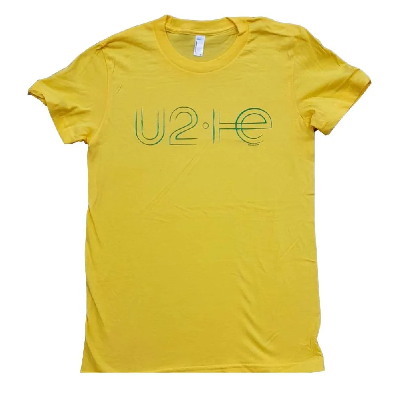 U2 I+E Logo 2015 Ladies T-Shirt Zippered Front Buttoned Front Snap Front