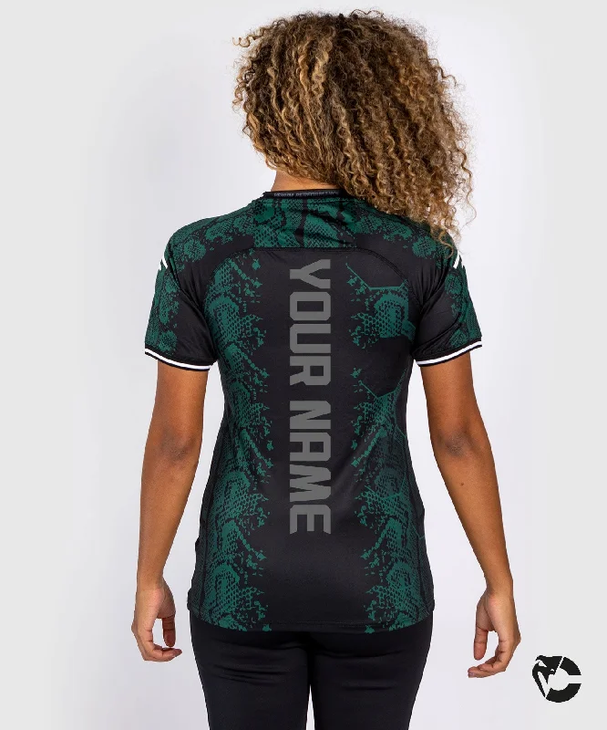 UFC Adrenaline by Venum Personalized Authentic Fight Night Women’s Walkout Jersey - Emerald Edition - Green/Black Solid Color Jersey Shirt