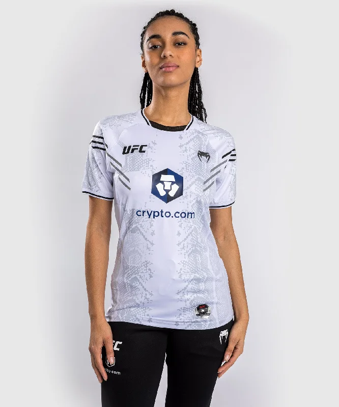 UFC Adrenaline by Venum Authentic Fight Night Women’s Walkout Jersey - White Beige Jersey Tee