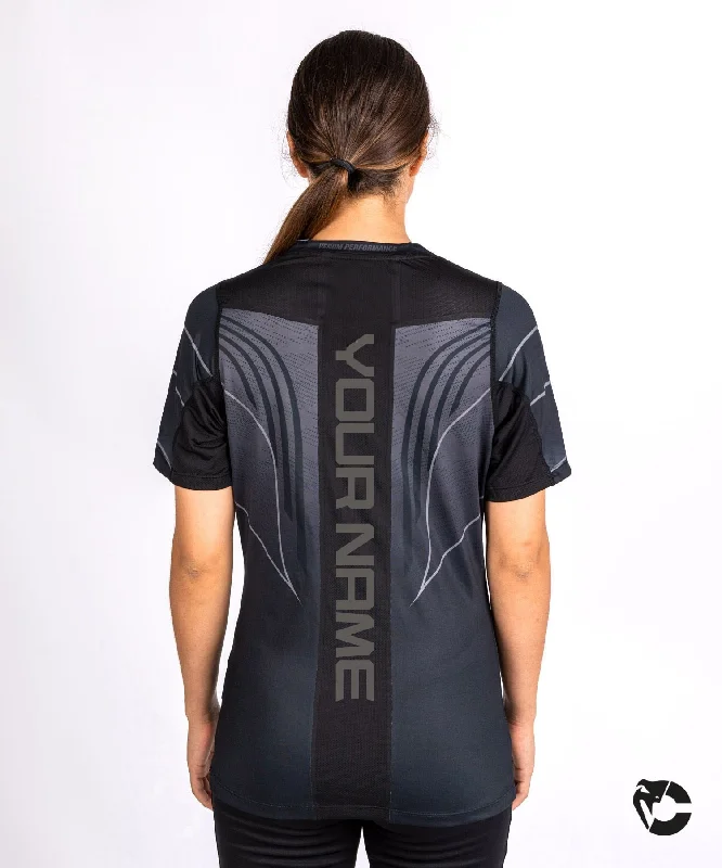 UFC Venum Personalized Authentic Fight Night 2.0 Women's Walkout Jersey - Black Textured Jersey Blouse