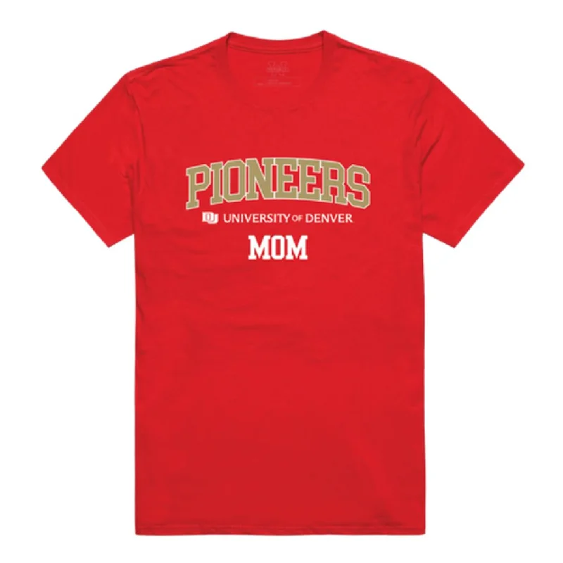 University of Denver Pioneers Mom T-Shirts Print Jacquard Patchwork