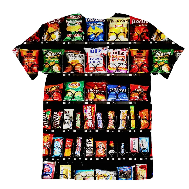 Vending Machine Snacks Unisex Tee Plaid T-Shirt Polka Dot Checkered