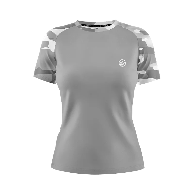 Women’s Arctic Camo Short Sleeve MTB Jersey (Sleeves Only Design) Modern Jersey Tee