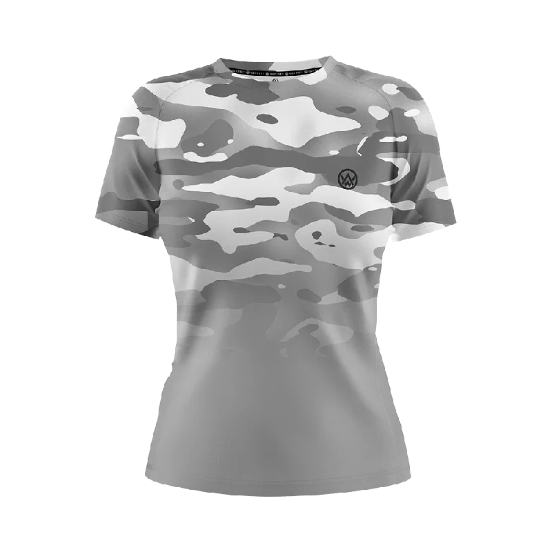 Women’s Arctic Camo Short Sleeve MTB Jersey Sophisticated Jersey Tee