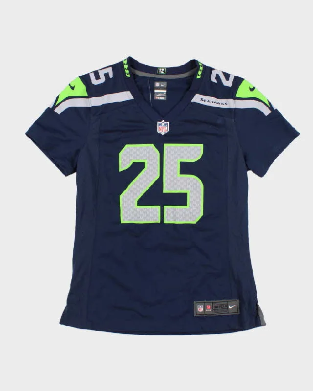 Womens Blue NFL x Nike Seattle Seahawks Short sleeve jersey - S Winter Jersey Top